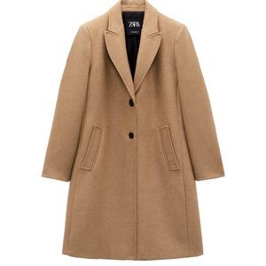 WOOL BLEND COAT STYLE CAMEL